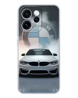 Чехол для OPPO Reno 15 Pro с картинкой «BMW в белом дыму»