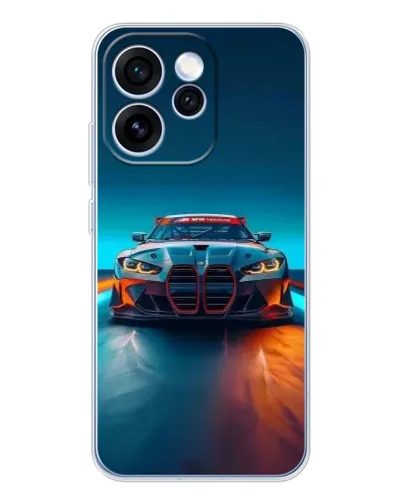 Чехол для OPPO Reno 15 Pro с картинкой «BMW — огни неона» Чехол для OPPO Reno 15 Pro с картинкой «BMW — огни неона»