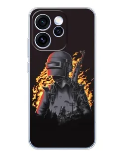 Чохол для OPPO Reno 15 Pro з картинкою «PUBG — вогняний силует»