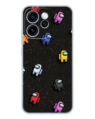 Чохол для OPPO Reno 15 Pro з картинкою «Космічний патерн Among Us»