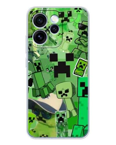 Чехол для OPPO Reno 15 Pro с картинкой «Криперы Minecraft»