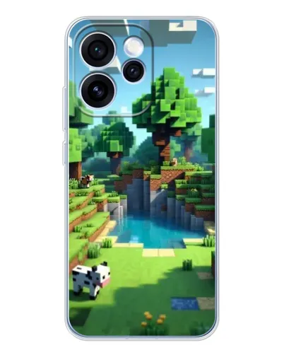 Чехол для OPPO Reno 15 Pro с картинкой «Minecraft летний день»