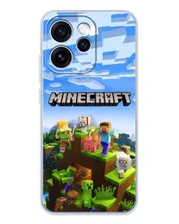 Чехол для OPPO Reno 15 Pro с картинкой «Minecraft классический мир»