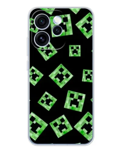 Чехол для OPPO Reno 15 Pro с картинкой «Паттерн с криперами»