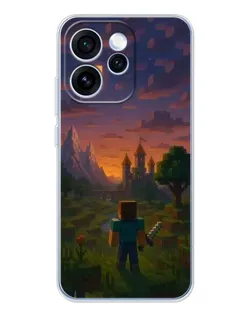 Чехол для OPPO Reno 15 Pro с картинкой «Стив у башни»