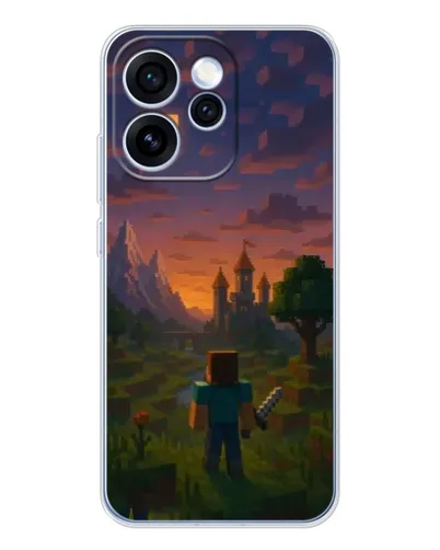 Чехол для OPPO Reno 15 Pro с картинкой «Стив у башни»