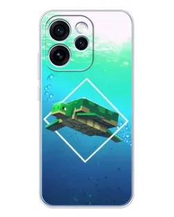 Чехол для OPPO Reno 15 Pro с картинкой «Черепаха Minecraft»