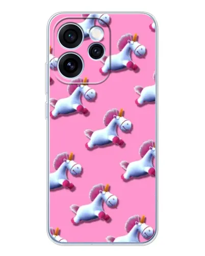 Чехол для OPPO Reno 15 Pro с картинкой «Единороги на розовом»