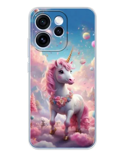 Чехол для OPPO Reno 15 Pro с картинкой «Единорог среди облаков»