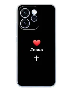 Чехол для OPPO Reno 15 Pro с картинкой «Сердце - Jesus»