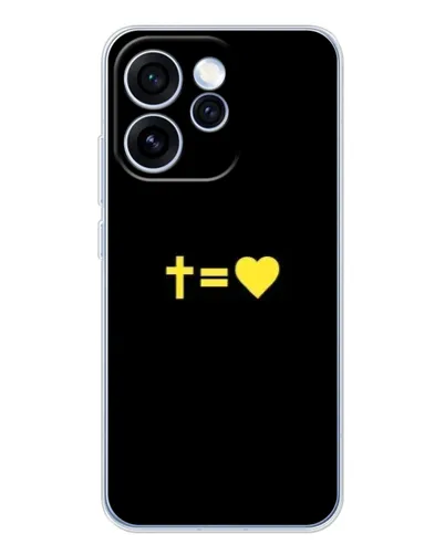 Чехол для OPPO Reno 15 Pro с картинкой «Сердце и Крест»