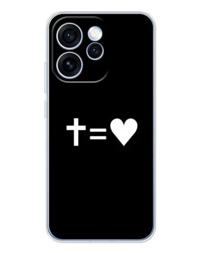Чехол для OPPO Reno 15 Pro с картинкой «Крест и Сердце»