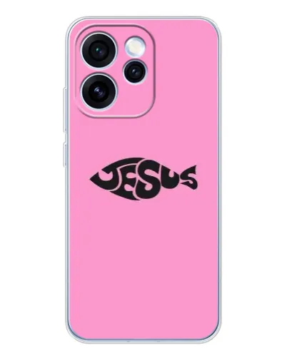 Чехол для OPPO Reno 15 Pro с картинкой «Розовый символ  Jesus»
