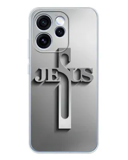 Чехол для OPPO Reno 15 Pro с картинкой «Металлический крест Jesus» Чехол для OPPO Reno 15 Pro с картинкой «Металлический крест Jesus»