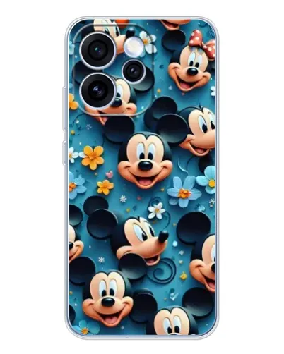 Чохол для OPPO Reno 15 Pro з картинкою «Паттерн Міккі та Мінні»