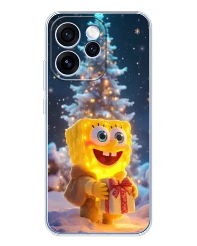 Чехол для OPPO Reno 15 Pro с картинкой «Рождественский Спанч Боб» Чехол для OPPO Reno 15 Pro с картинкой «Рождественский Спанч Боб»
