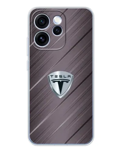 Чехол для OPPO Reno 15 Pro с картинкой «Металлическая текстура Tesla» Чехол для OPPO Reno 15 Pro с картинкой «Металлическая текстура Tesla»