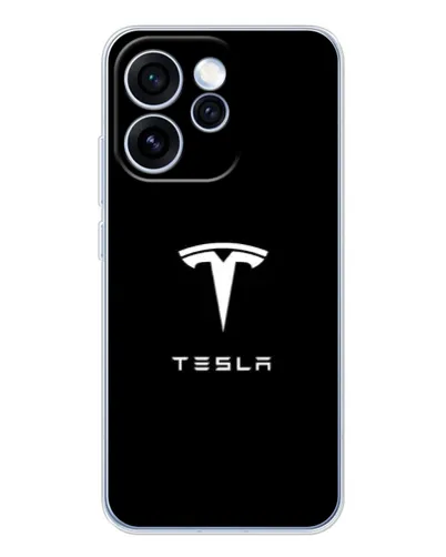 Чехол для OPPO Reno 15 Pro с картинкой «Tesla White Logo» Чехол для OPPO Reno 15 Pro с картинкой «Tesla White Logo»