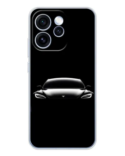 Чехол для OPPO Reno 15 Pro с картинкой «Фары Tesla Night» Чехол для OPPO Reno 15 Pro с картинкой «Фары Tesla Night»