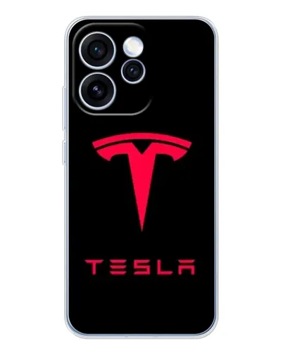 Чехол для OPPO Reno 15 Pro с картинкой «Tesla Red Logo» Чехол для OPPO Reno 15 Pro с картинкой «Tesla Red Logo»