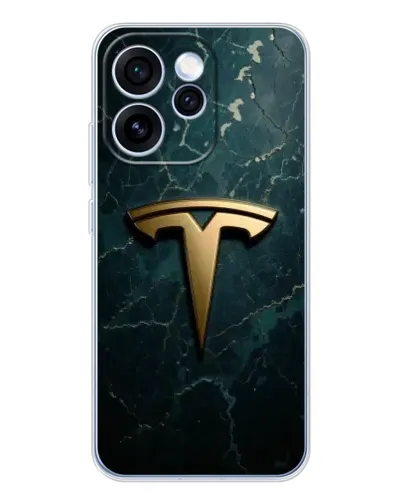 Чехол для OPPO Reno 15 Pro с картинкой «Мраморная Tesla Gold» Чехол для OPPO Reno 15 Pro с картинкой «Мраморная Tesla Gold»
