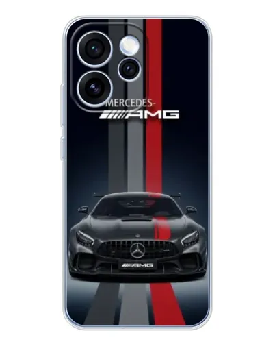 Чехол для OPPO Reno 15 Pro с картинкой «Mercedes — белый карбон»