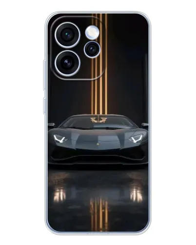 Чехол для OPPO Reno 15 Pro с картинкой «Lamborghini золотые линии» Чехол для OPPO Reno 15 Pro с картинкой «Lamborghini золотые линии»