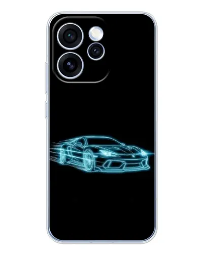 Чехол для OPPO Reno 15 Pro с картинкой «Неоновый контур Lamborghini» Чехол для OPPO Reno 15 Pro с картинкой «Неоновый контур Lamborghini»