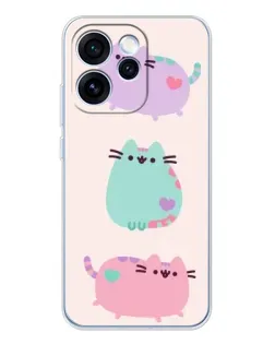 Чохол для OPPO Reno 15 Pro з картинкою «Pusheen тріо»