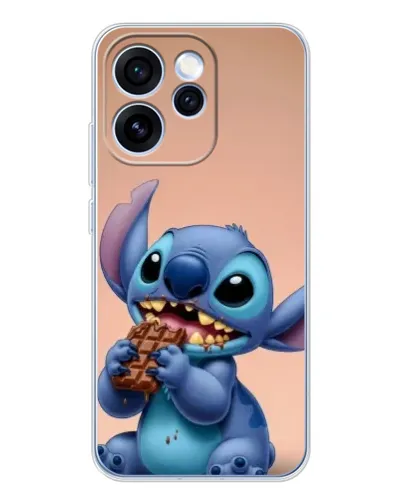 Чехол для OPPO Reno 15 Pro с картинкой «Стич ест шоколад»
