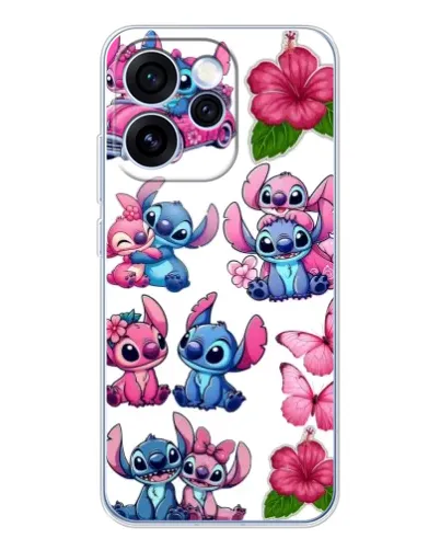 Чехол для OPPO Reno 15 Pro с картинкой «Стикеры Stitch и Angel»