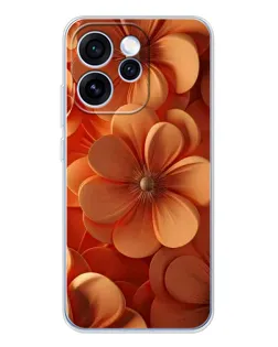 Чехол для OPPO Reno 15 Pro с картинкой «Оранжевый макро цветок»