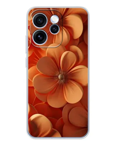 Чехол для OPPO Reno 15 Pro с картинкой «Оранжевый макро цветок»