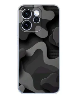 Чехол для OPPO Reno 15 Pro с картинкой «Темный абстрактный камуфляж»