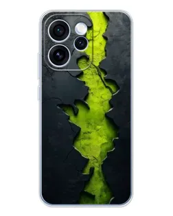 Чехол для OPPO Reno 15 Pro с картинкой «Салатовый разлом скалы»