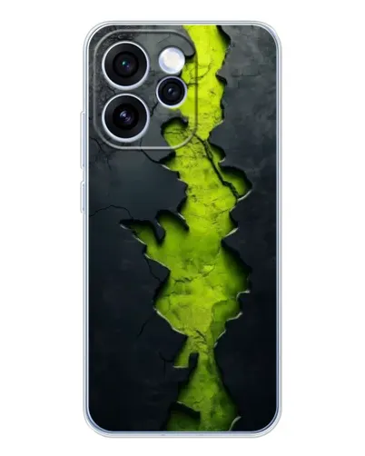 Чехол для OPPO Reno 15 Pro с картинкой «Салатовый разлом скалы» Чехол для OPPO Reno 15 Pro с картинкой «Салатовый разлом скалы»