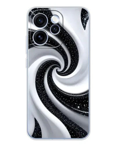Чехол для OPPO Reno 15 Pro с картинкой «Черно-белая спираль» Чехол для OPPO Reno 15 Pro с картинкой «Черно-белая спираль»