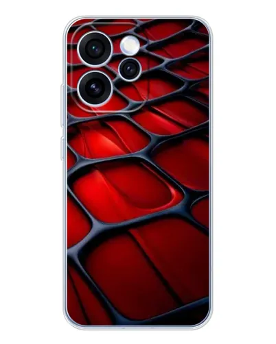 Чехол для OPPO Reno 15 Pro с картинкой «Красная глянцевая сетка» Чехол для OPPO Reno 15 Pro с картинкой «Красная глянцевая сетка»