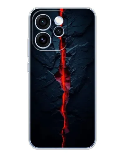 Чехол для OPPO Reno 15 Pro с картинкой «Kрасная лавовая трещина» Чехол для OPPO Reno 15 Pro с картинкой «Kрасная лавовая трещина»