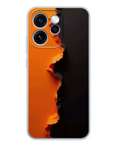 Чехол для OPPO Reno 15 Pro с картинкой «Оранжевый разлом» Чехол для OPPO Reno 15 Pro с картинкой «Оранжевый разлом»