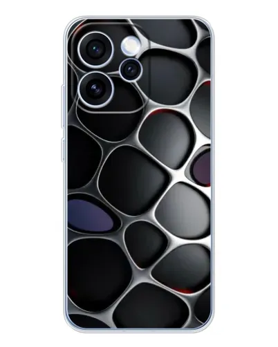 Чехол для OPPO Reno 15 Pro с картинкой «Объемная темная решетка» Чехол для OPPO Reno 15 Pro с картинкой «Объемная темная решетка»