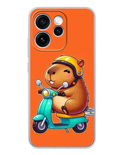 Чохол для OPPO Reno 15 Pro з картинкою «Капібара на скутері» Чохол для OPPO Reno 15 Pro з картинкою «Капібара на скутері»