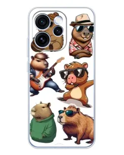 Чохол для OPPO Reno 15 Pro з картинкою «Круті капібари музиканти» Чохол для OPPO Reno 15 Pro з картинкою «Круті капібари музиканти»