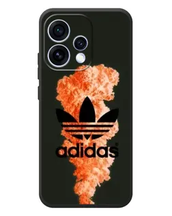 Чехол для OPPO Reno 15 с картинкой «Оранжевый дым Adidas»