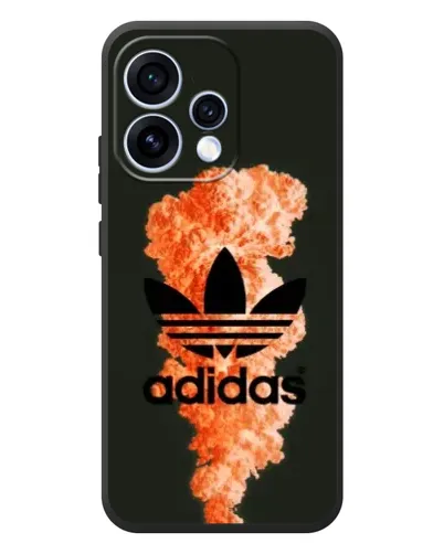 Чехол для OPPO Reno 15 с картинкой «Оранжевый дым Adidas»