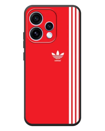 Чехол для OPPO Reno 15 с картинкой «Красный минимализм Adidas»