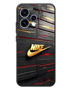Чехол для OPPO Reno 15 с картинкой «Золотой Nike на металле»