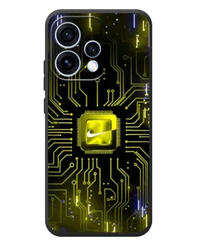 Чехол для OPPO Reno 15 с картинкой «Nike — золотая искра» Чехол для OPPO Reno 15 с картинкой «Nike — золотая искра»