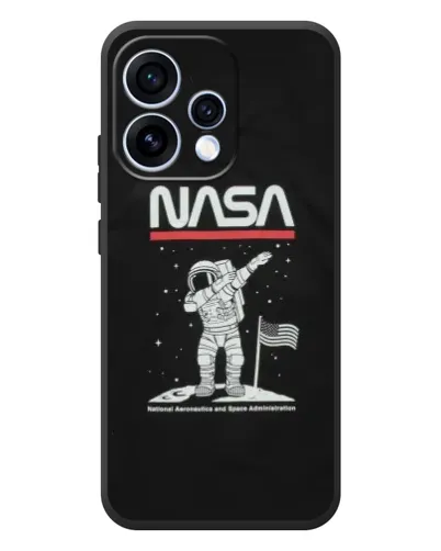 Чехол для OPPO Reno 15 с картинкой «NASA — шагаем по Луне»