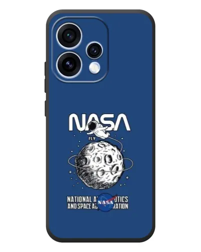 Чехол для OPPO Reno 15 с картинкой «NASA — лунная миссия»